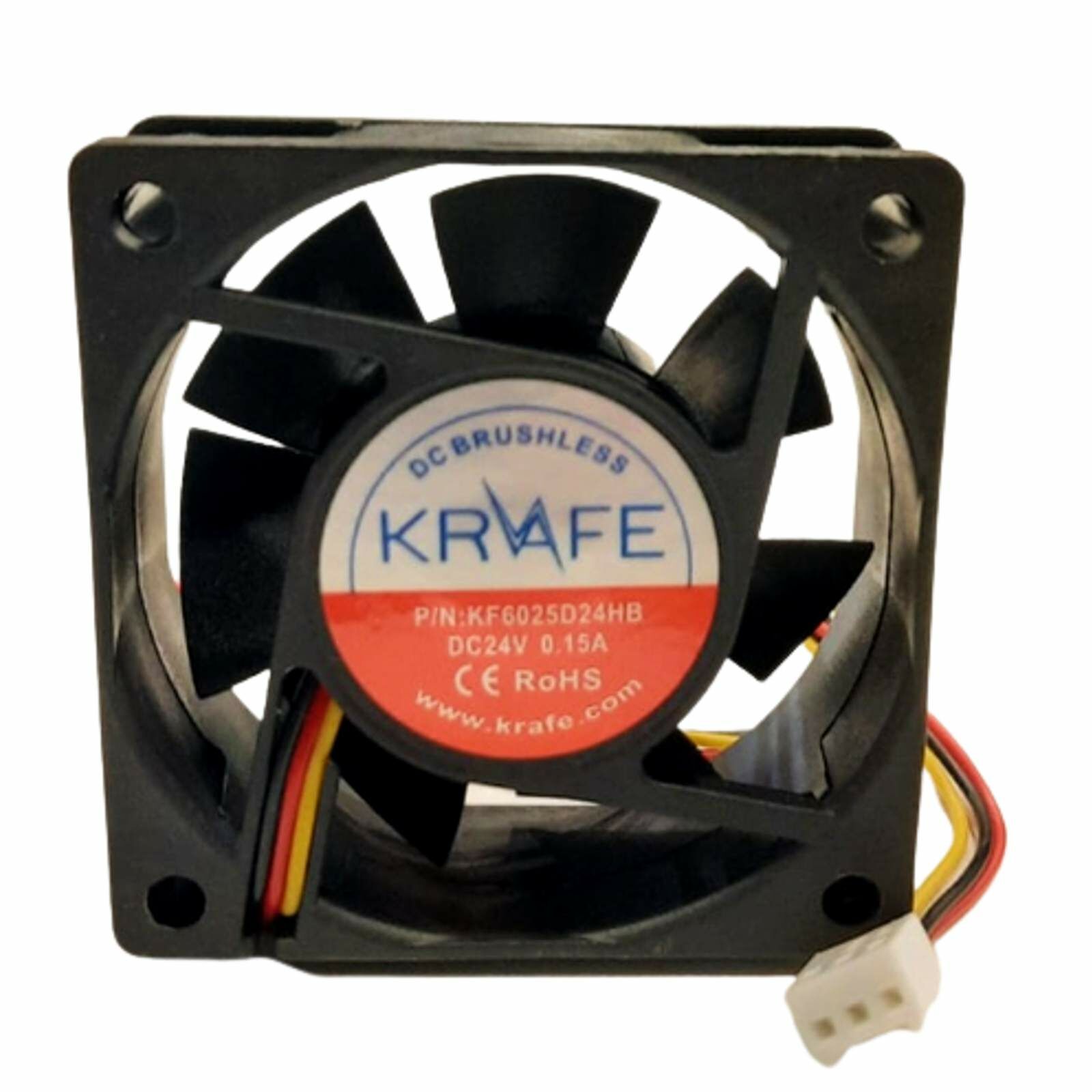 Krafe 60x60x25 24V Dc 3 Kablolu Rulmanlı Fan