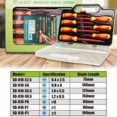 Proskit SD-8012 7 Parça VDE Yalıtımlı Tornavida Seti