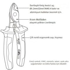 Proskit SR-V206 VDE 1000V İzoleli Kablo Kesici
