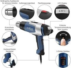 Steinel HL-2020-E 2200w Profesyonel Sıcak Hava Tabancası (Çantalı set)