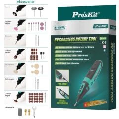 Proskit PT-5208U 8V Şarjlı Mini Matkap Ve Taşlama Cihazı