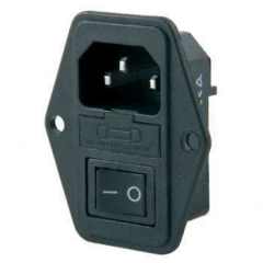 Power Soket Erkek Fuseli Kulaklı+Anahtarlı