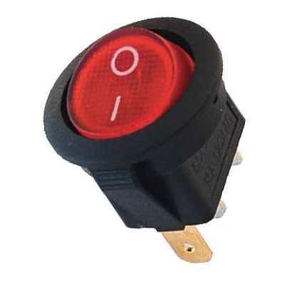 IC-131 Yuvarlak Işıklı Anahtar On-Off 3P Kırmızı