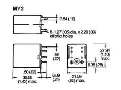 Omron MY2IN 24V DC 10A 2 Kontak Ledli Röle