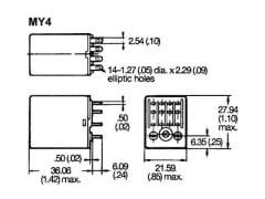 Omron MY4IN 220V AC 5A 4 Kontak Ledli Röle