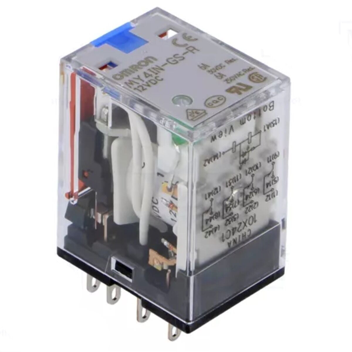 Omron MY4IN 12V DC 6A 4 Kontak Ledli Röle