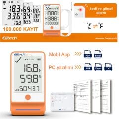 Elitech GSP-6 Pro Akıllı Sıcaklık ve Nem Kaydedici Datalogger