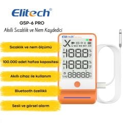 Elitech GSP-6 Pro Akıllı Sıcaklık ve Nem Kaydedici Datalogger