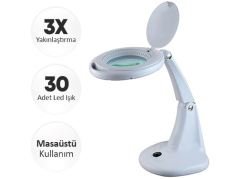 2015 3X Ledli Masaüstü Büyüteç