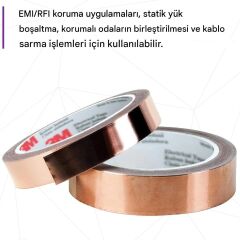 3M Scotch 1181 EMI İletken Bakır Bant 50mmx16,5m