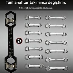 Proskit HW-316 Çok Fonksiyonlu Ayarlanabilir Altıgen Anahtar
