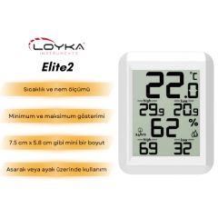 Loyka Elite2 Min Max Sıcaklık Nem Ölçer | 2 'li Paket