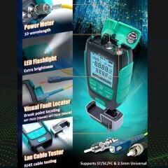 Proskit MT-7615 Fiber Optik Güç Ölçer Lan Kablosu Test Cihazı