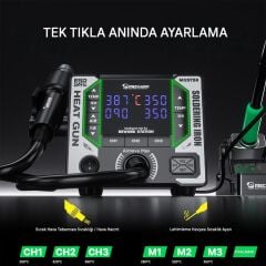 Mechanic AirNova Max 1200W Sıcak Hava Üflemeli Havya İstasyonu