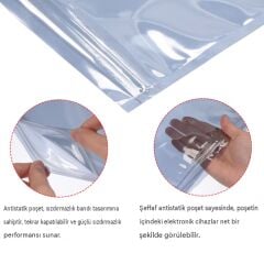 50x100mm Kilitli Antistatik Esd Poşet