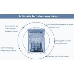 50x100mm Antistatik Esd Poşet