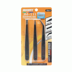 Jakemy JM-T11 Antistatik İletken Cımbız 3 parça seti