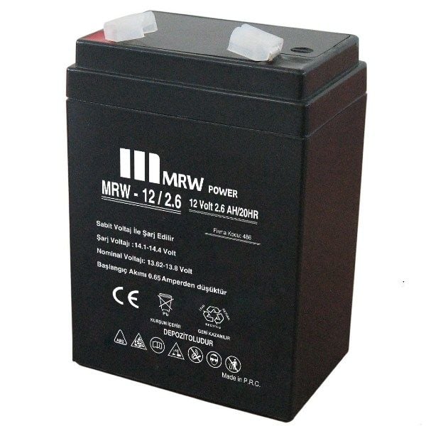 Mrw Power 12V 2.6AH Bakımsız Kuru Akü