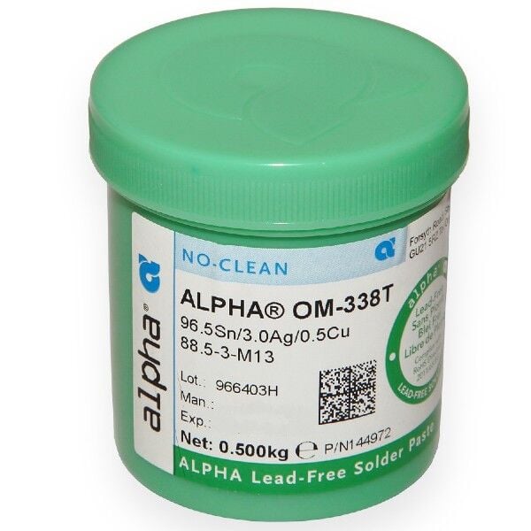Alpha OM338-PT SAC305 500gr Kurşunsuz Krem Lehim