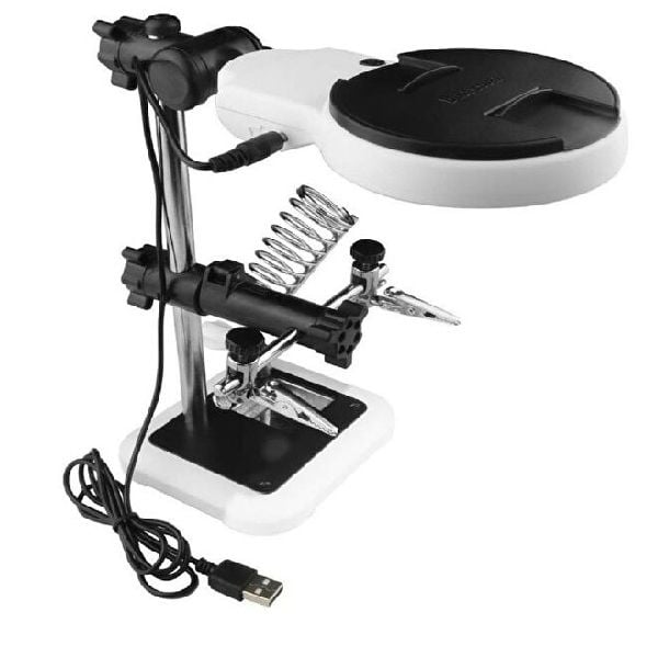 MG16129-15LC Büyüteçli Bord Tutucu Havya Standı