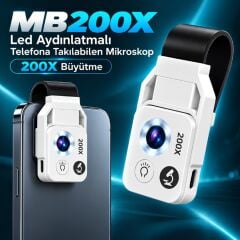 MB200X Telefona Takılabilen Mikroskop | 200X Büyütme