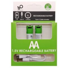 1.5V 1733mAh AA Usb Şarjlı Kalem Pil (2'li Paket)