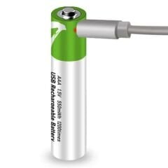 1.5V 400mAh AAA Usb Şarjlı Kalem Pil (2'li Paket)