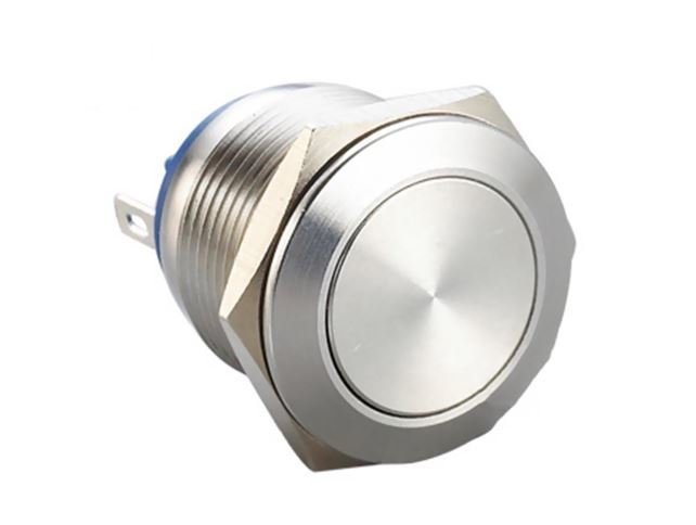 19 mm Ip67 Düz Kafa Metal Yaylı Buton
