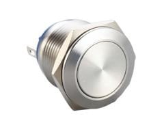 19 mm Ip67 Düz Kafa Metal Yaylı Buton