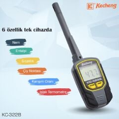 Kecheng KC-322B Profesyonel 6in1 Ortam Sıcaklık ve Nem Ölçer