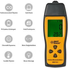 Smart Sensor AS8700A Karbonmonoksit Gaz Dedektörü