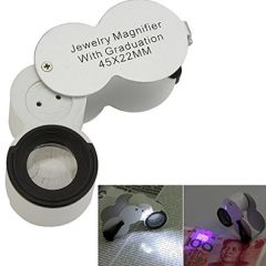 9583 Ölçü Skalalı Mini Işıklı Büyüteç 45X