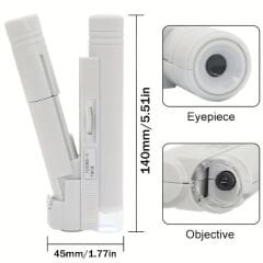 BM100X 100X El Tipi Işıklı Büyüteç Mikroskop