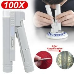 BM100X 100X El Tipi Işıklı Büyüteç Mikroskop