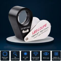 Triplet 10x Profesyonel Kuyumcu Lup Büyüteci̇