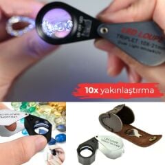 Triplet 10x Profesyonel Kuyumcu Lup Büyüteci̇