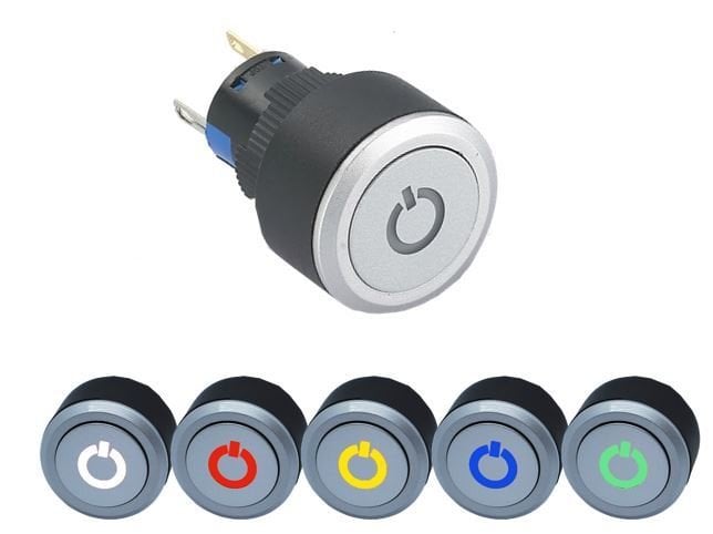 Tron 16-22mm Power Logolu Işıklı Yaylı Buton