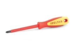 İzeltaş 1000V 195mm İzoleli Elektrikçi Yıldız Uçlu Tornavida