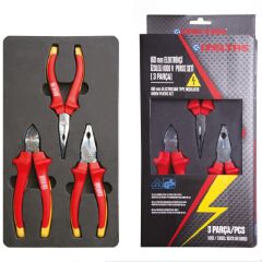 İzeltaş 1000V İzoleli Vde Elektrikçi Pense Yankeski Kargaburun Seti