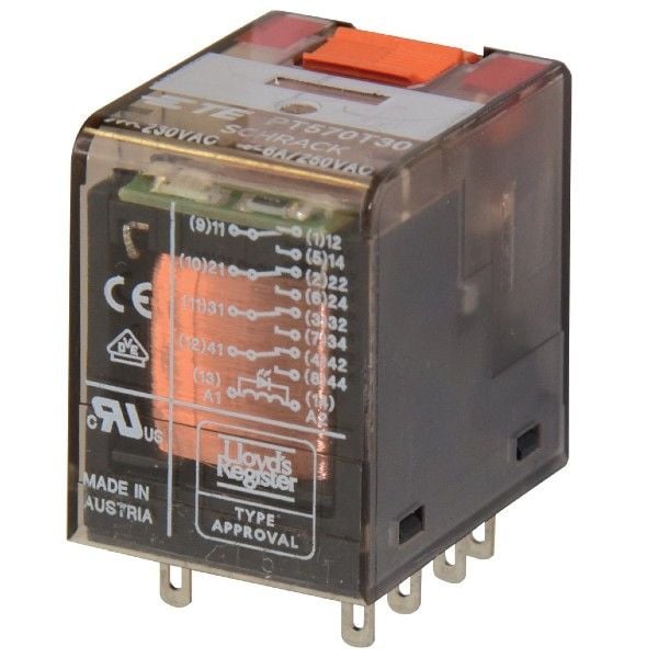 Schrack PT570T30 230VAC 4 C/O 6A Endüstriyel Ledli Röle