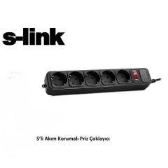 S-link 5'li 5 Metre Akım Korumalı Priz