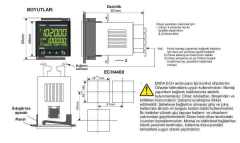 ECH4400-SM 9-30V DC / 7-24V AC Dijital Sayıcı ve Takometre 48x48