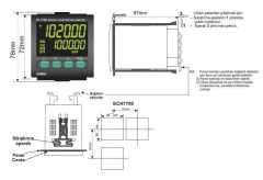 ECH7700-SM 9-30V DC / 7-24V AC İleri-Geri Sayıcı