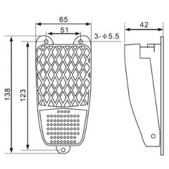 FS-2 Kablolu Metal Makine Ayak Pedalı Switch