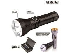 Steweld 700 Lümen Profesyonel Şarjlı Led El Feneri