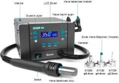 Quick K8 1000W Sıcak Hava Rework İstasyonu