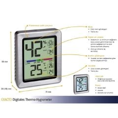 Tfa 30.5047.54 Exacto Kalibrasyonlu Ortam Sıcaklık ve Nem Ölçer