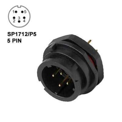 IP67 SY1712/P53N Makine Tipi Erkek Su Geçirmez Konnektör