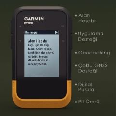 Garmin eTrex SE El Tipi GPS Tarla Arazi Alan Ölçer