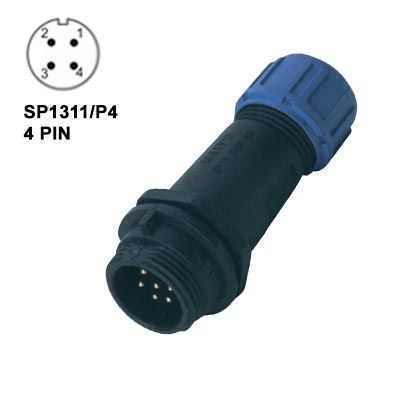 IP68 SP1311/P4IIN 5-8mm Kablo Tipi Erkek Su Geçirmez Konnektör